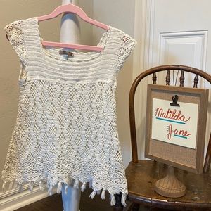 Matilda Jane girls crochet top size 8